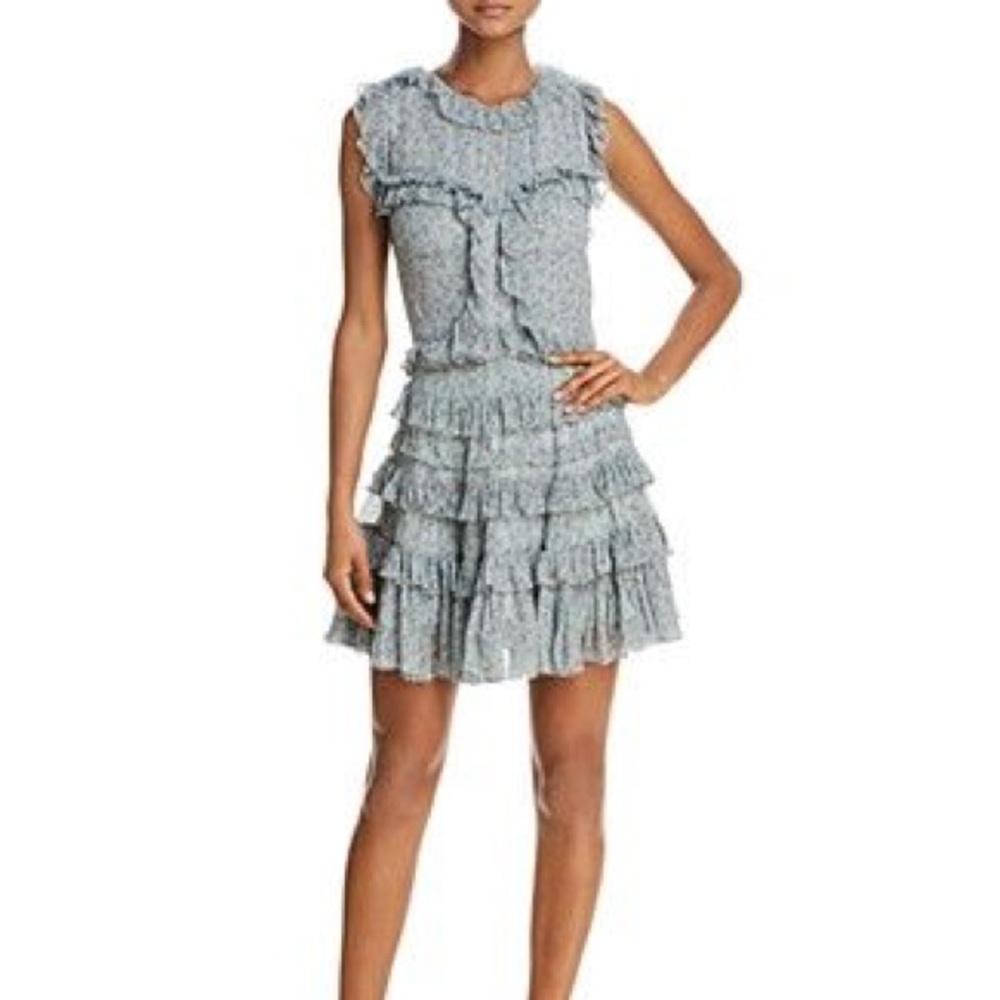 Rebecca Taylor silk chiffon tiered dress.